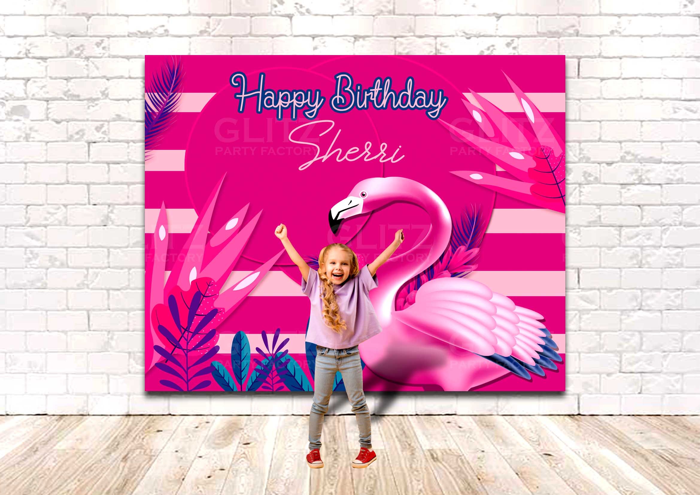 Flamingo Backdrop Mock up