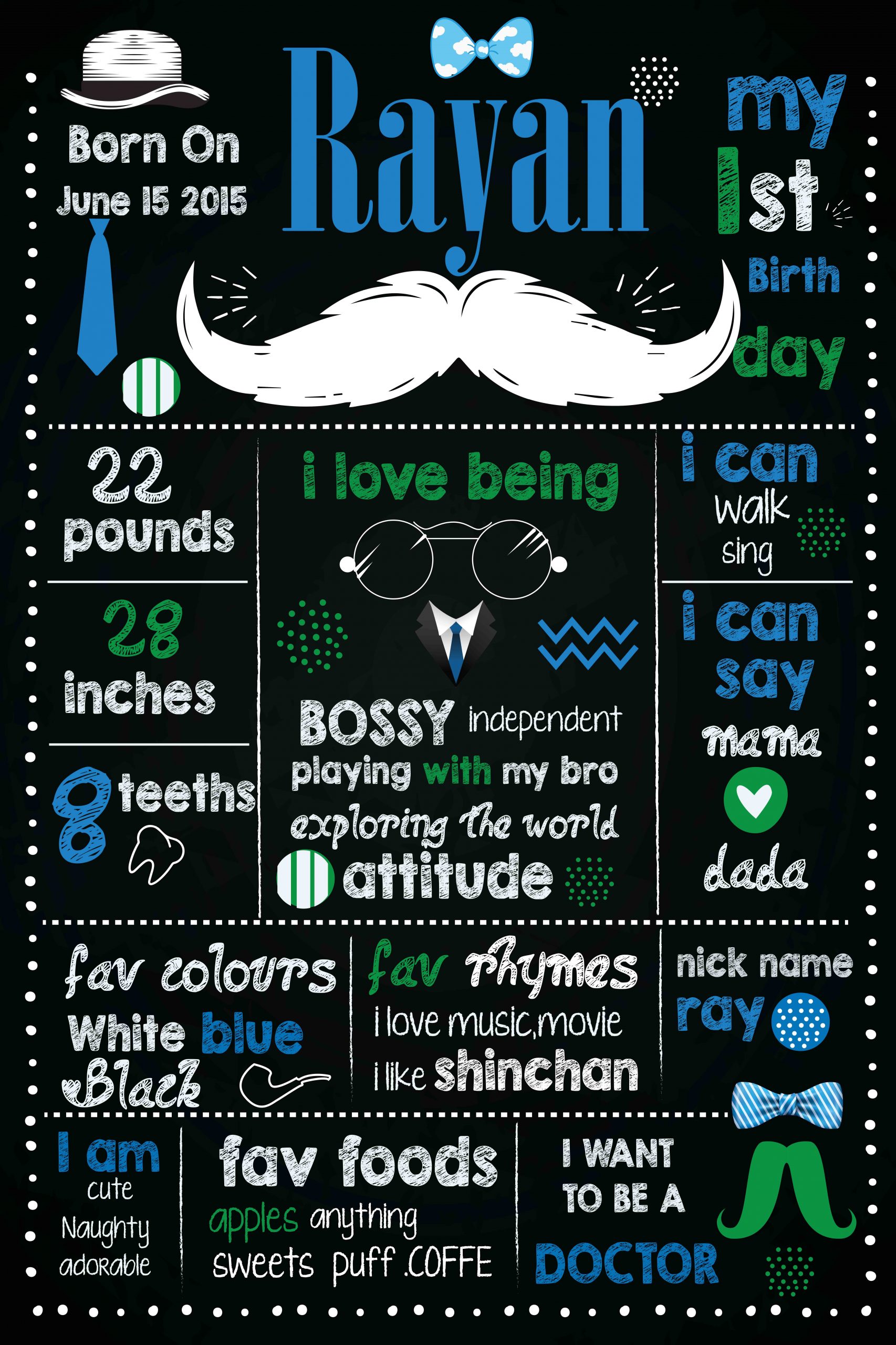 Little man chalkboard wf