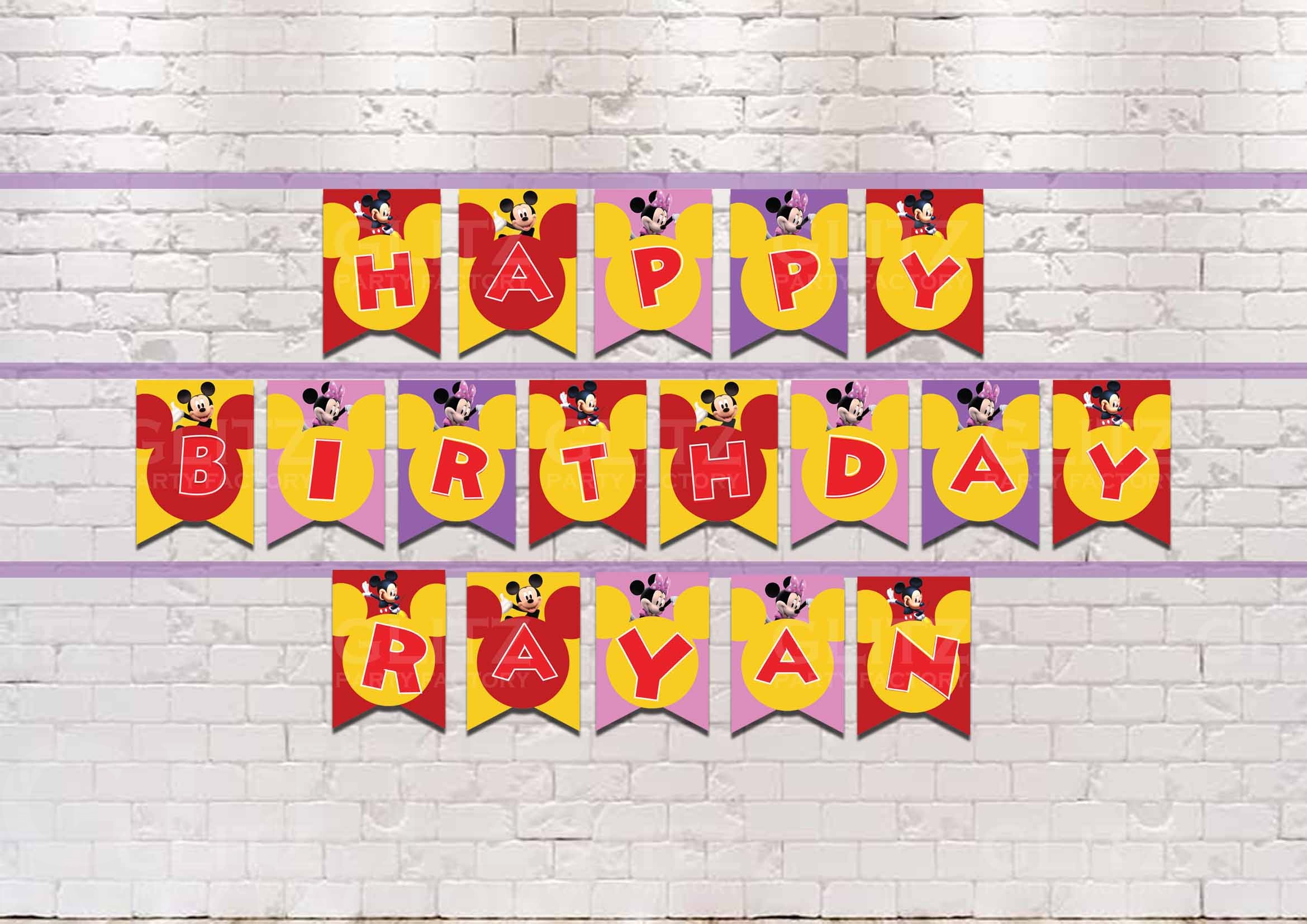 Micky Mouse Mockup HBD banner