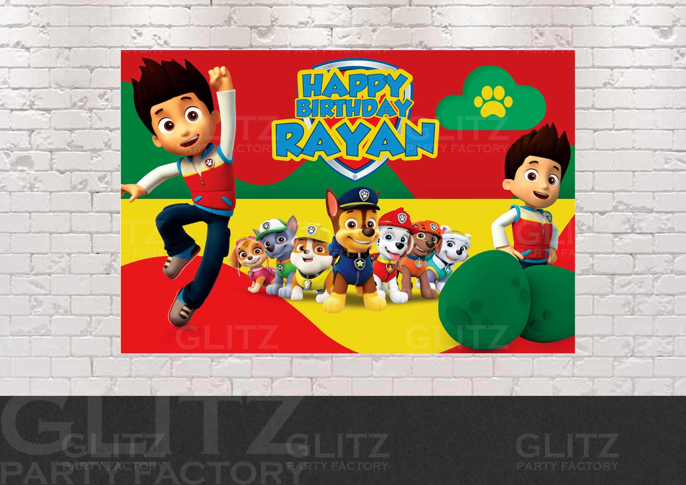 PAW PATROL backdrop banner