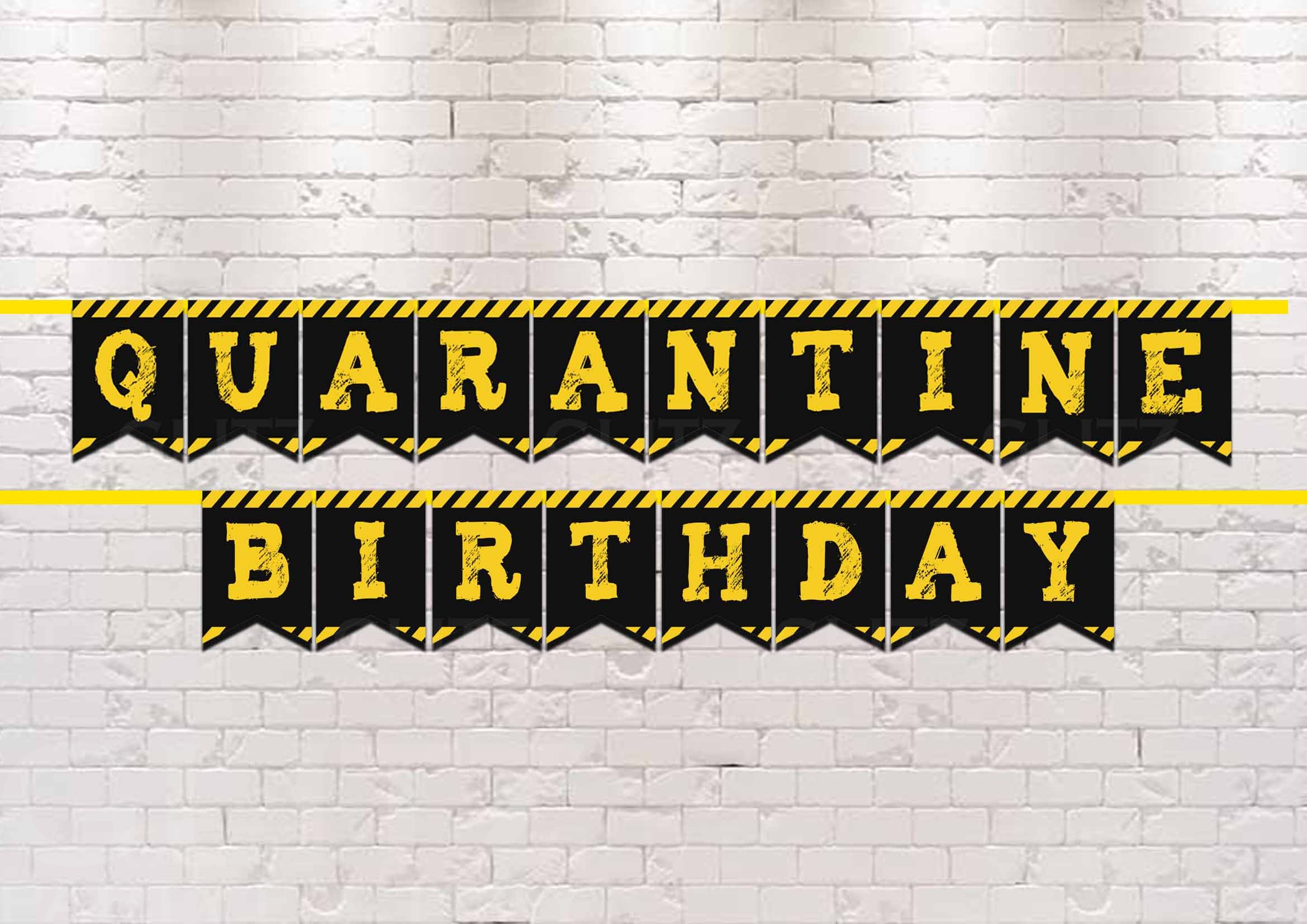 Quarantine Mockup Birthday Banner