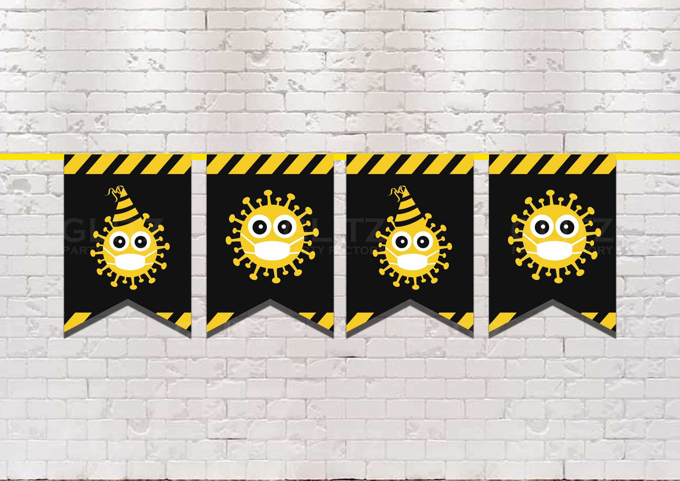 Quarantine Mockup bunting banner