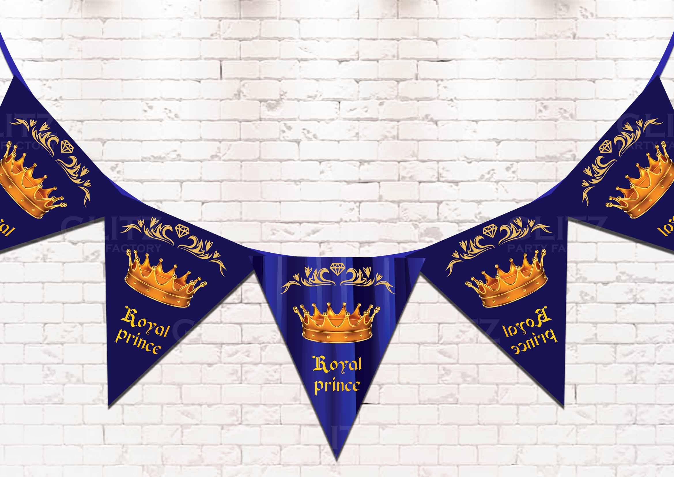 Royal prince Mockup Triangle flag