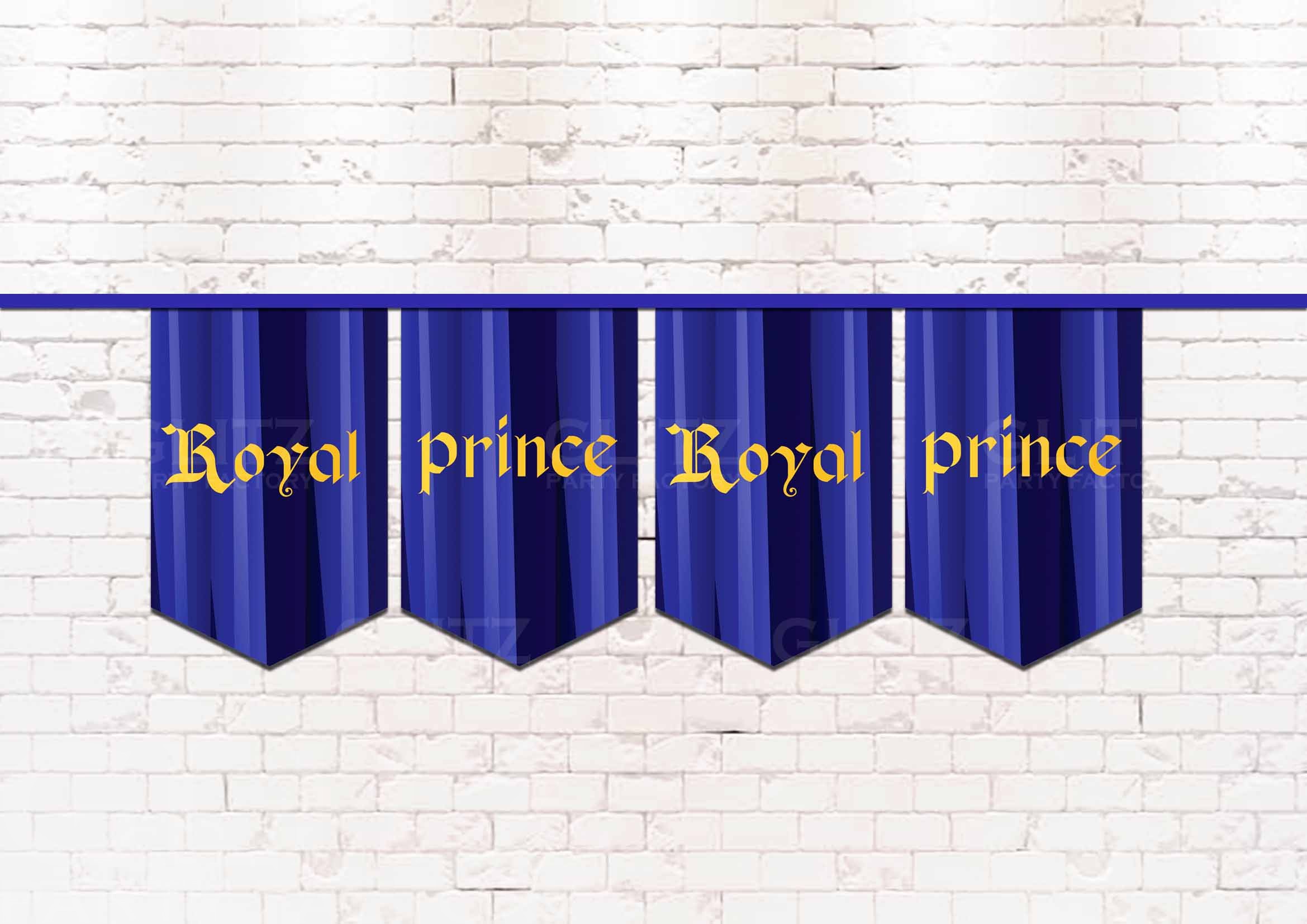 Royal prince Mockup bunting
