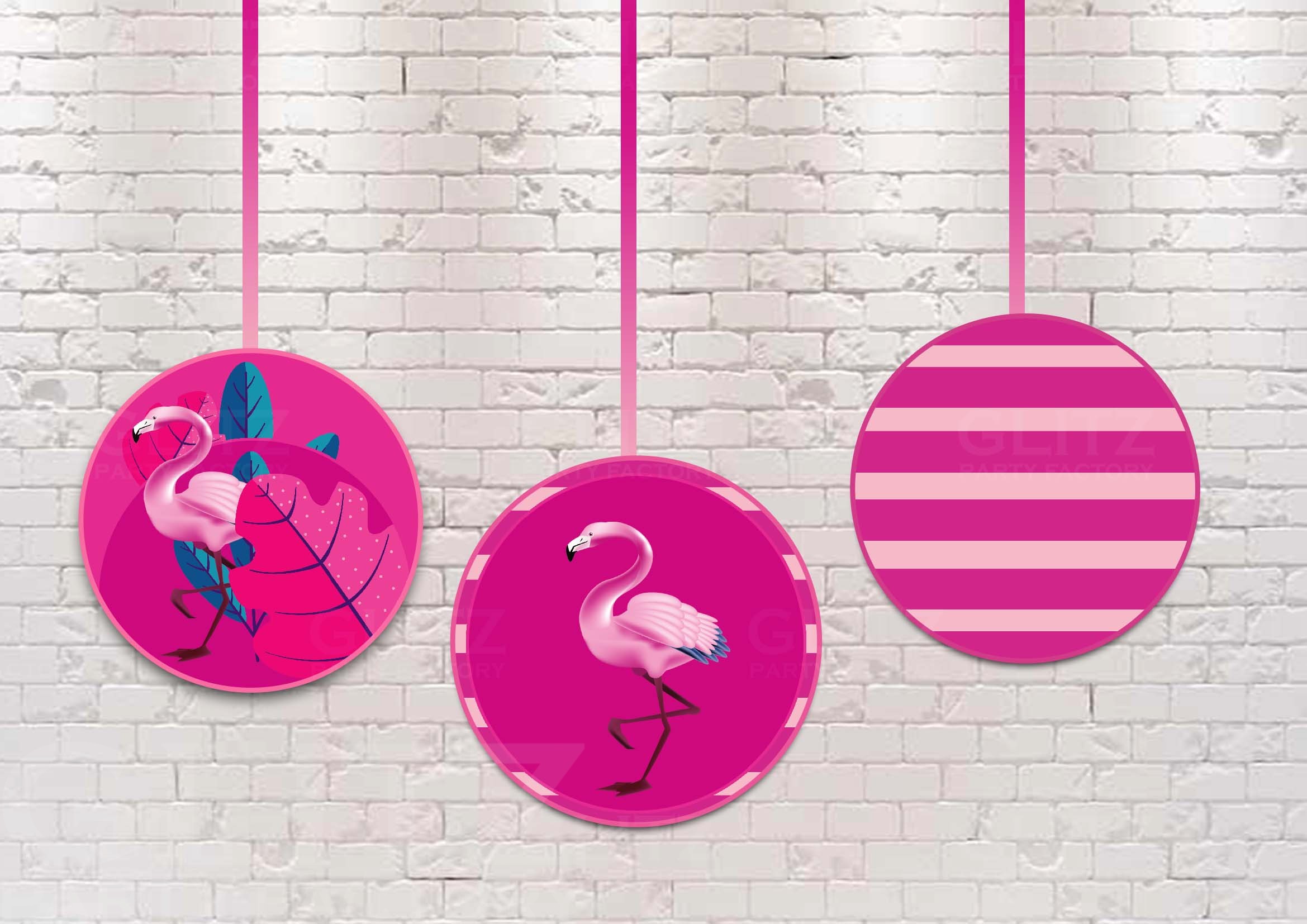 flamingo circle mock up