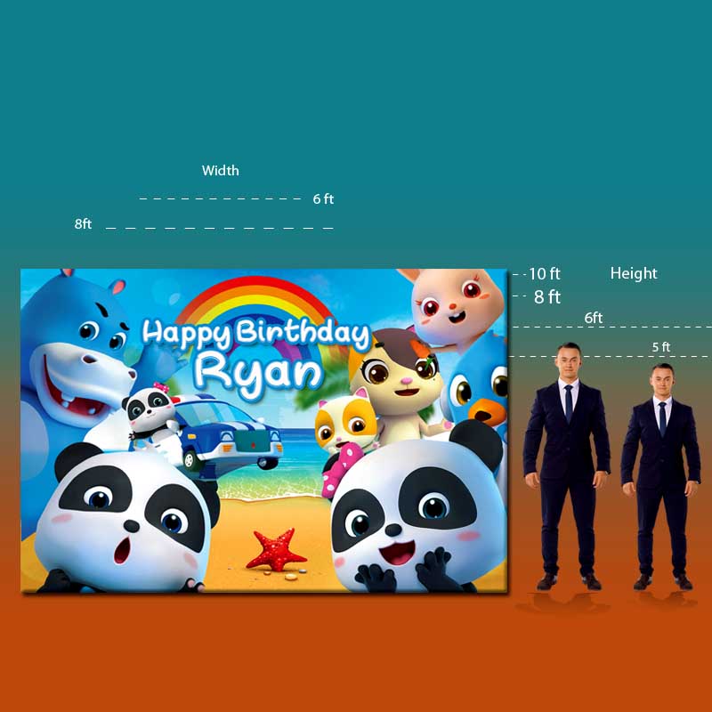 Baby bus mock backdrop