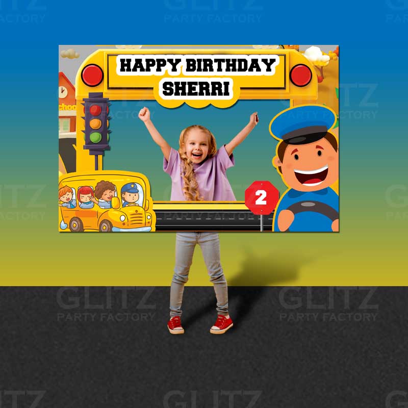 wheels on bus Photobooth mock up